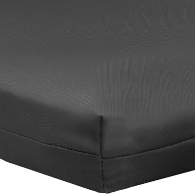 Image showing  Solid Olefin Textured Arm Chair Cushion 18 x 19 in Black