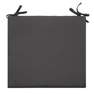 Image showing  Solid Olefin Textured Arm Chair Cushion 18 x 19 in Black