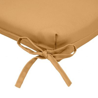 Image showing  Solid Olefin Textured Arm Chair Cushion 18 x 19 in Mustard