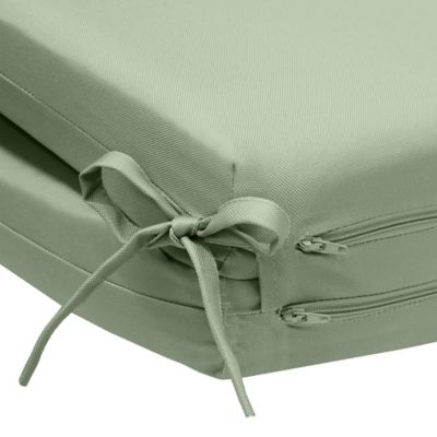 Image showing  Solid Olefin Textured Lounger Cushion 22 x 73 in Sage