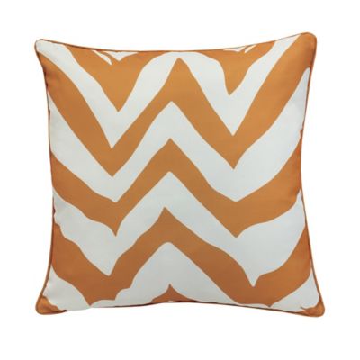 Image showing  Zig Zag Printed Large Pillow, 24 in. x 24 in., Mustard