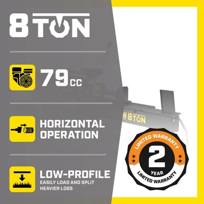 Image showing  8-Ton Compact Horizontal Gas Log Splitter with Auto Return