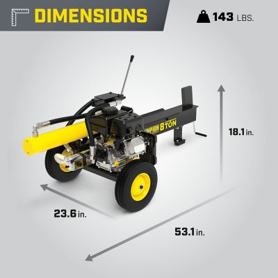 Image showing  8-Ton Compact Horizontal Gas Log Splitter with Auto Return