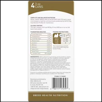 Image showing  Breed Health Nutrition Shih Tzu Adult Loaf Pate in Sauce Wet Dog Food, 3 oz., Pack of 6 Cans