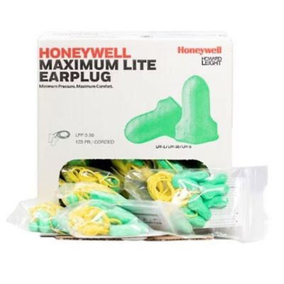 Image showing  Max Lite Low-Pressure Single-Use Foam Earplugs