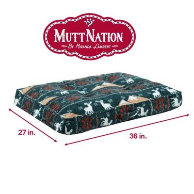 Image showing  Tufted Gusset Fairisle Rectangular Dog Bed, 36 x 27 in.