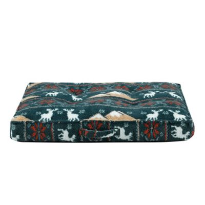 Image showing  Tufted Gusset Fairisle Rectangular Dog Bed, 36 x 27 in.