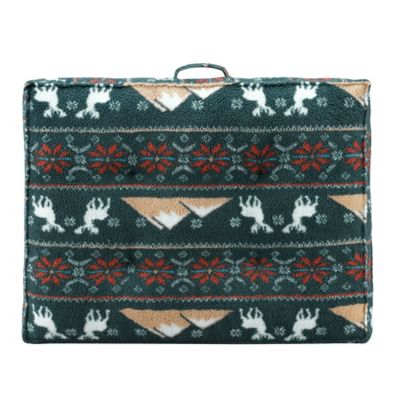 Image showing  Tufted Gusset Fairisle Rectangular Dog Bed, 36 x 27 in.
