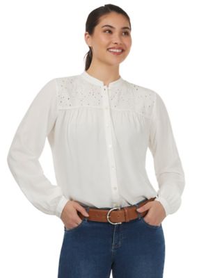Image showing  Women's Hollyhocks & Horseshoes Blouse