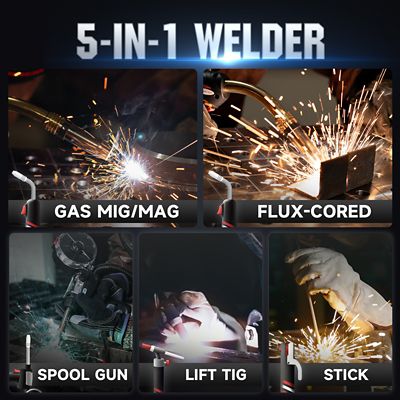Image showing 5 th YesWelder Dual Pulse 120/240V Dual Voltage Multiprocess MIG Welder, 7 in. LCD Screen