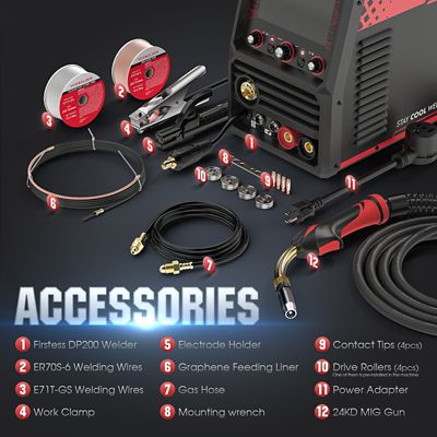 Image showing 7 th YesWelder Dual Pulse 120/240V Dual Voltage Multiprocess MIG Welder, 7 in. LCD Screen