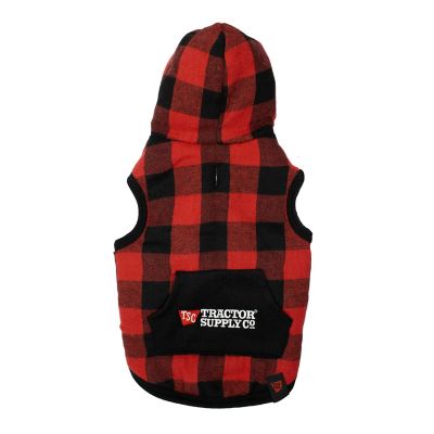 Image showing  Buffalo Plaid Fleece Dog Hoodie