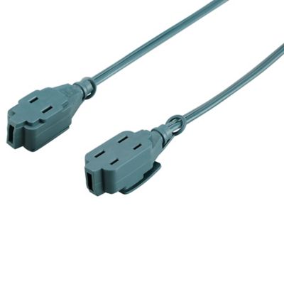 Image showing  9 ft. Indoor 16 ga. 3-Outlet Extension Cords with Caps, 2-Pack