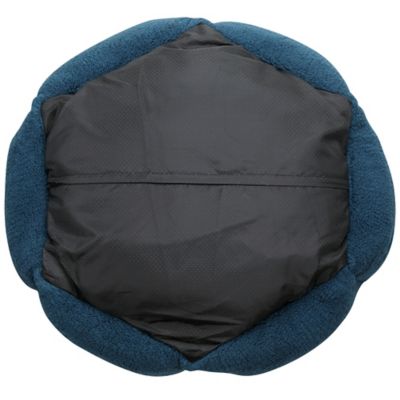 Image showing  Hexagon Doodle Fur Dog Bed, Navy, 30 x 30 in.
