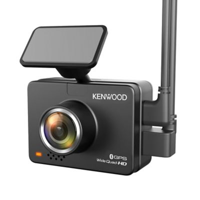KENWOOD DRV-A510WDP Front 1440p and Rear 1080p Compact Dash Cams with 2 in. Display and Built-in GPS for 12/24V Systems