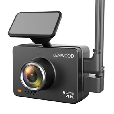 KENWOOD DRV-A610WDP Front 4K and Rear 1440p Compact Dash Cams with 2 in. Display and Built-in GPS for 12/24V Systems