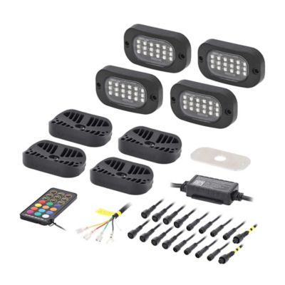 Image showing  Chasing Lights Series Wide-Angle Rock Light Kit with Controller, 4 pc.