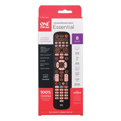 Image showing  Essential 8-Device Antimicrobial Backlit Universal Remote Control