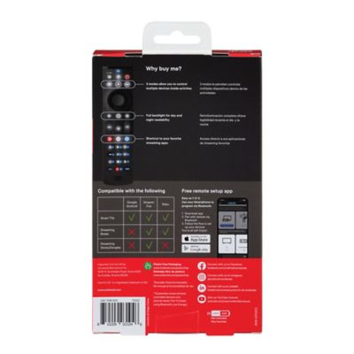 Image showing 7 th One For All Smart Streamer 5-Device Backlit Universal Remote Control