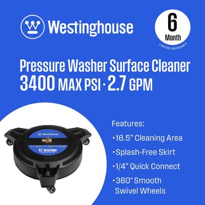 Image showing  16.5 in. Plastic Surface Cleaner for Pressure Washers, 1/4 in., Quick-Connect
