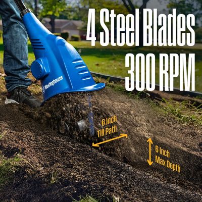 Image showing 6 th Westinghouse 6 in. 2.5A Corded Electric Mini Tiller Cultivator