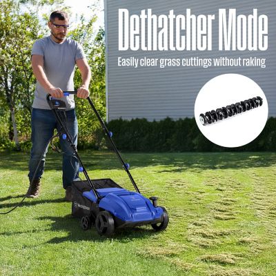 Image showing  13 in. 12A Corded Electric Dethatcher and Aerator, 8 gal. Collection Bag