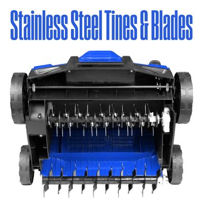 Image showing 7 th Westinghouse 16 in. 15A Corded Electric Dethatcher and Aerator, 14.5 gal. Collection Bag