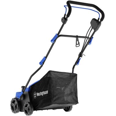 Image showing 9 th Westinghouse 16 in. 15A Corded Electric Dethatcher and Aerator, 14.5 gal. Collection Bag