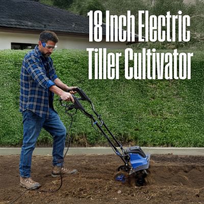 Image showing  18 in. 15A Corded Electric Tiller Cultivator