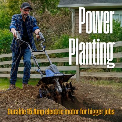 Image showing  18 in. 15A Corded Electric Tiller Cultivator