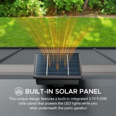 Image showing 5 th Sunjoy Outdoor 132.09 in. x 154.92 Hardtop Wooden Gazebo