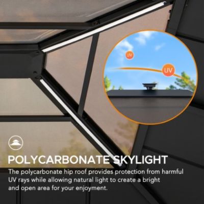 Image showing  Outdoor 132.09 in. x 154.92 Hardtop Wooden Gazebo