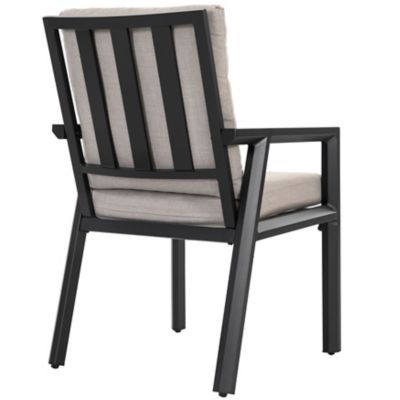 Image showing 9 th Patio Time 7 pc. Aluminum Dining Set with Gray Cushion