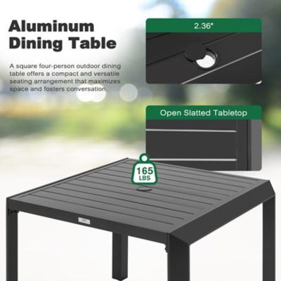 Image showing 6 th Patio Time 5 pc. Swivel Dining Set with Gray Cushions