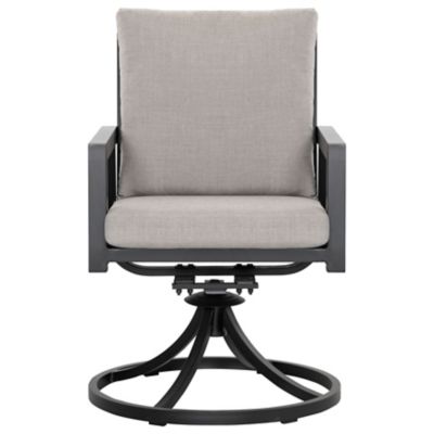 Image showing 9 th Patio Time 5 pc. Swivel Dining Set with Gray Cushions