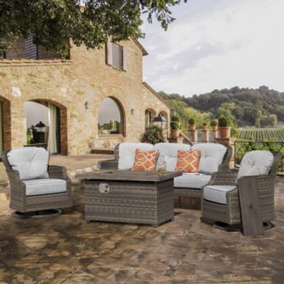 Image showing  4 pc. Propane Fire Pit Set, Grey