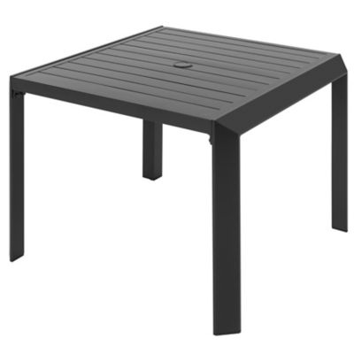 Image showing  35 in. Aluminum Dining Table, Black