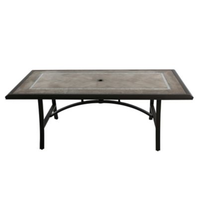 Patio Time 80 in. Rectangular Tile Dining Table