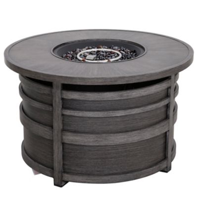 Image showing  40 in. Propane Round Aluminum Outdoor Fire Pit Table