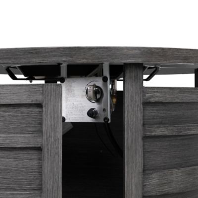 Image showing 6 th Patio Time 40 in. Propane Round Aluminum Outdoor Fire Pit Table