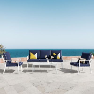 Patio Time 4 pc. Outdoor Bluebell Aluminum Sofa Set