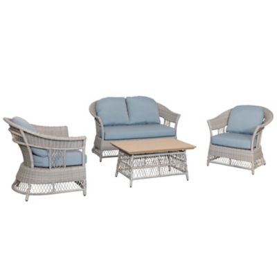 Image showing  4 pc. Outdoor Wicker Sofa Set