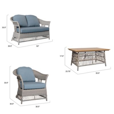 Image showing  4 pc. Outdoor Wicker Sofa Set