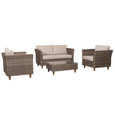 Image showing  4 pc. Outdoor Orlando Wicker Sofa Set