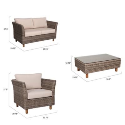 Image showing 5 th Patio Time 4 pc. Outdoor Orlando Wicker Sofa Set