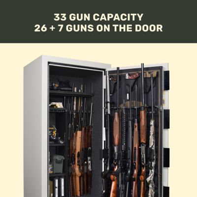 Image showing  33 Long Gun 23 cu. ft. Electronic Gun Safe, 58 in. x 29 in. x 24 in., Off White