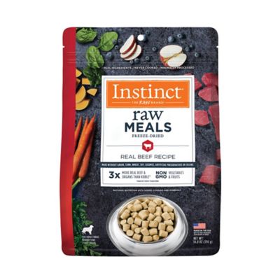 Instinct Freeze Dried Raw Meals Grain Free Real Beef Recipe Dog Food, 14 oz.