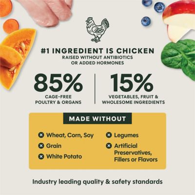 Image showing 6 th Instinct Freeze Dried Raw Meals Grain Free Cage Free Chicken Recipe Dog Food