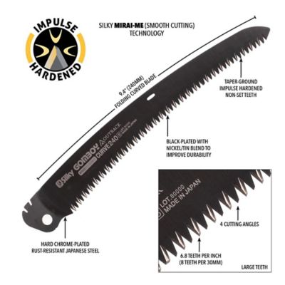 Image showing  240mm Gomboy Curve Professional Large Teeth Outback Edition Replacement Blade Only