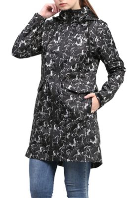 Image showing  Ladies Linear Horse Rain Full Length Jacket
